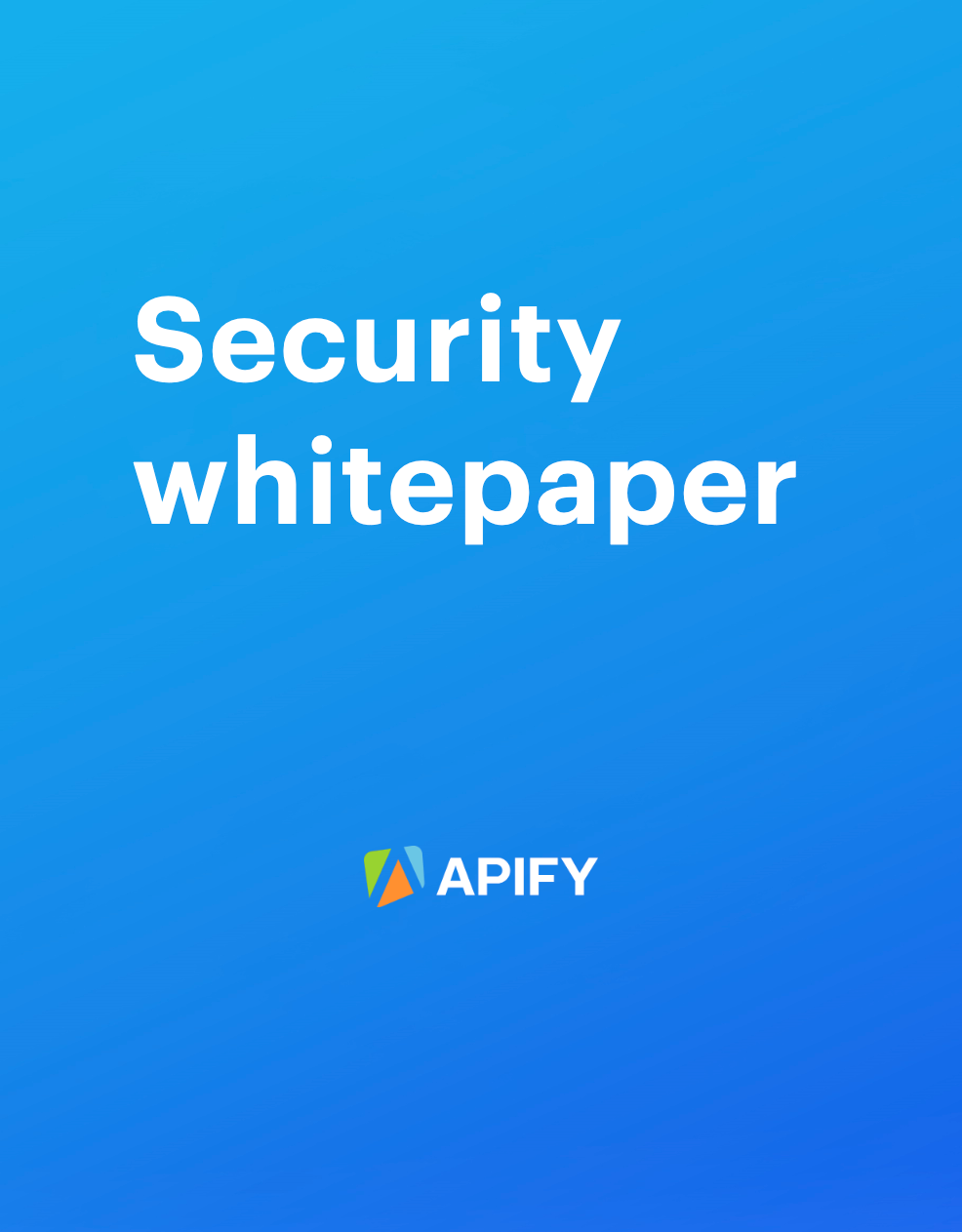 Apify Security Whitepaper